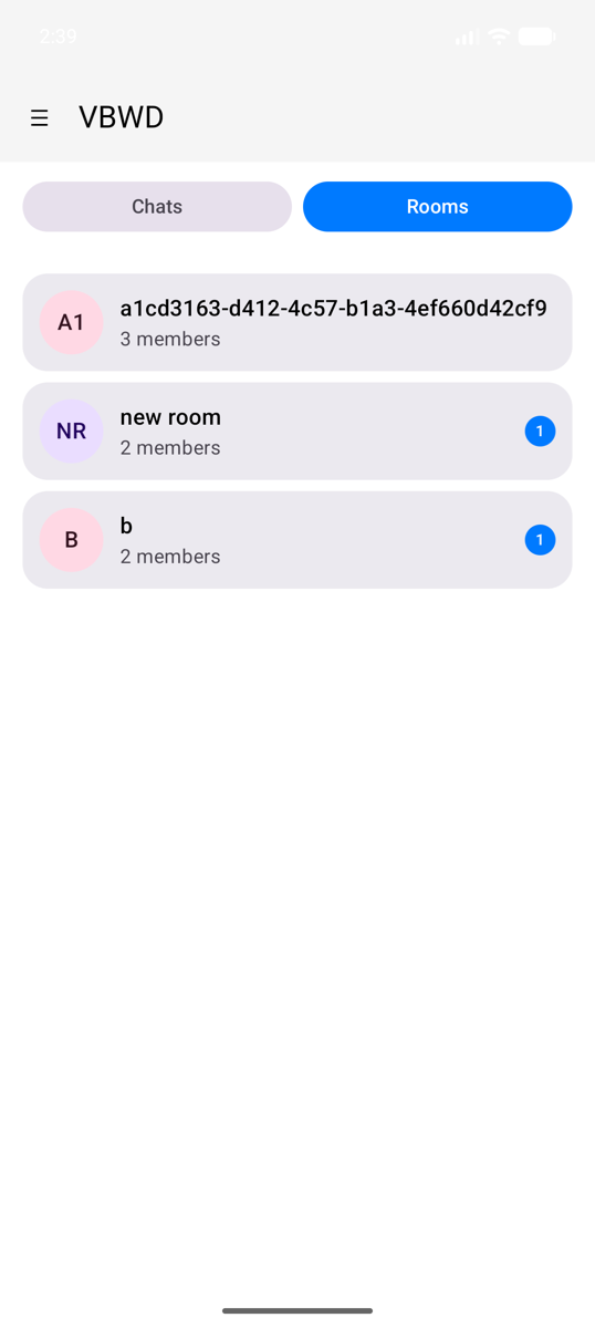 Chat — rooms & inbox