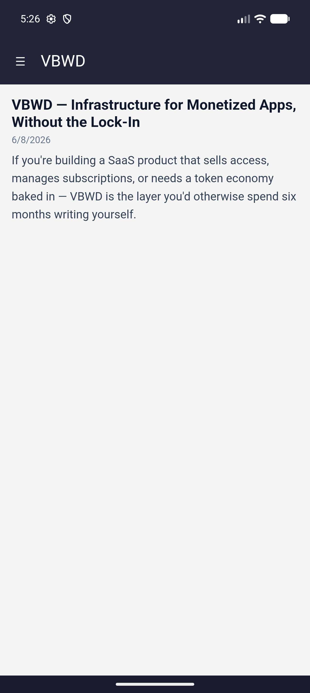 Posts — the CMS, rendered in-app